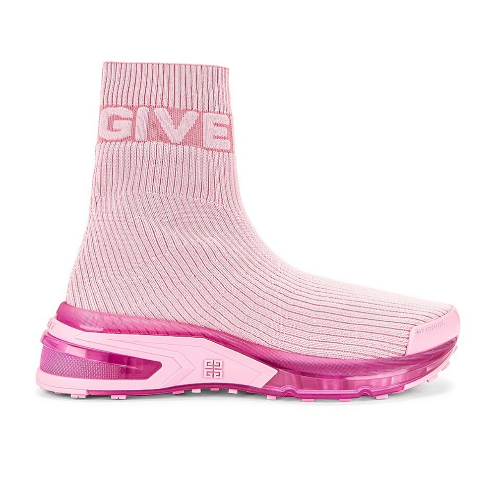 Givenchy Logo-knit Sock Sneakers Baby Pink Size 37